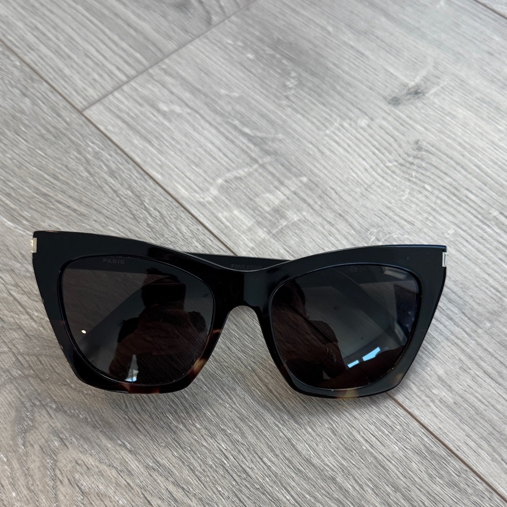 Saint Laurent tortoise shell and black sunglasses